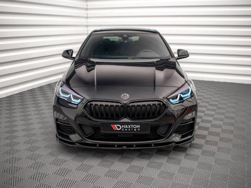 Maxton Design V.1 Gloss Black Front Splitter / Front Lip / Chin Spoiler for BMW 2 Series Gran Coupe F44 (2019+) M Sport/M Pack & M235i – Front Bumper Lip, Lower Valance, Air Dam, M Performance Style ABS, Front Apron Extension