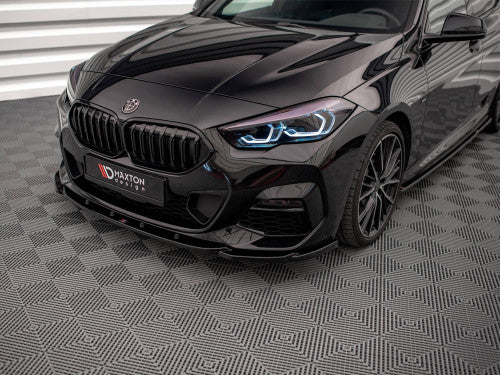 Maxton Design V.1 Gloss Black Front Splitter / Front Lip / Chin Spoiler for BMW 2 Series Gran Coupe F44 (2019+) M Sport/M Pack & M235i – Front Bumper Lip, Lower Valance, Air Dam, M Performance Style ABS, Front Apron Extension