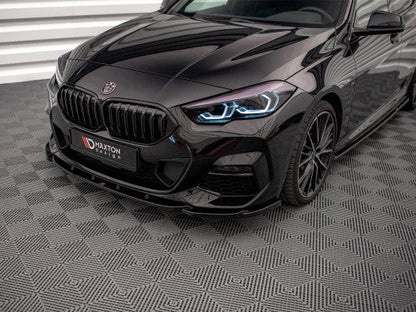 Maxton Design V.1 Gloss Black Front Splitter / Front Lip / Chin Spoiler for BMW 2 Series Gran Coupe F44 (2019+) M Sport/M Pack & M235i – Front Bumper Lip, Lower Valance, Air Dam, M Performance Style ABS, Front Apron Extension