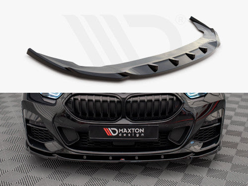Maxton Design V.1 Gloss Black Front Splitter / Front Lip / Chin Spoiler for BMW 2 Series Gran Coupe F44 (2019+) M Sport/M Pack & M235i – Front Bumper Lip, Lower Valance, Air Dam, M Performance Style ABS, Front Apron Extension