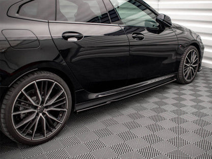 Maxton Design V1 High Gloss Piano Black Side Skirts Splitters Sill Extensions for BMW 2 Series Gran Coupe F44 (2019+) M Sport M Pack M235i Rocker Panel Side Blades Diffusers