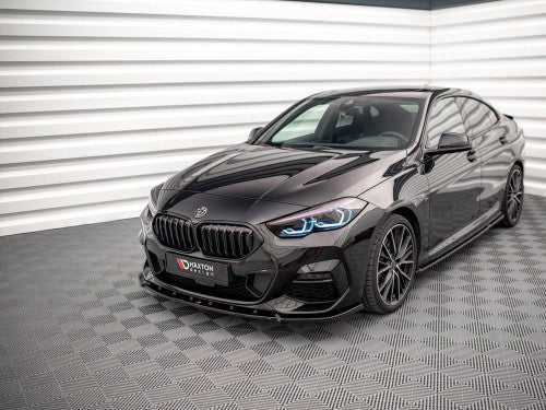 Maxton Design Gloss Black Front Splitter V2 (V.2) for BMW 2 Series Gran Coupe F44 (2019+) M Sport/M Pack & M235i Front Bumper Lip Spoiler