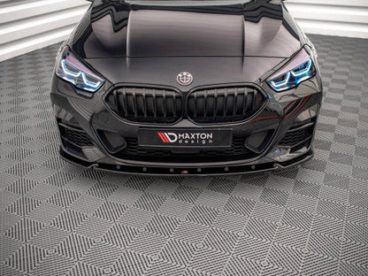 Maxton Design Gloss Black Front Splitter V2 (V.2) for BMW 2 Series Gran Coupe F44 (2019+) M Sport/M Pack & M235i Front Bumper Lip Spoiler