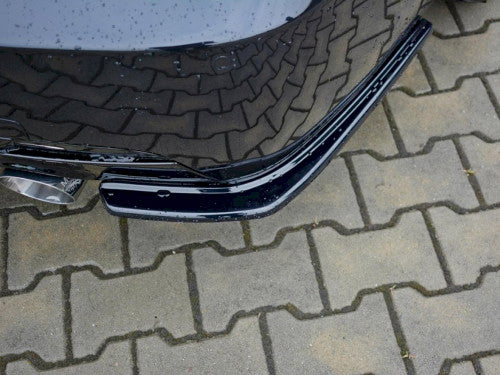 Maxton Design Gloss Black (Piano Black) Rear Spats / Rear Side Splitters for BMW 3 Series E92 Coupe M Sport LCI (Facelift) 2010-2013 - Rear Bumper Corner Extensions Aero Blades Valance Extensions ABS