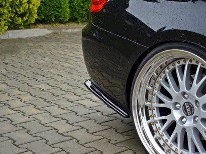 Maxton Design Gloss Black (Piano Black) Rear Spats / Rear Side Splitters for BMW 3 Series E92 Coupe M Sport LCI (Facelift) 2010-2013 - Rear Bumper Corner Extensions Aero Blades Valance Extensions ABS