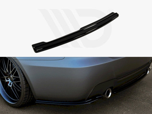 Maxton Design Gloss Black Rear Diffuser Lip/Central Splitter for BMW 3 Series E92 Coupe M Sport 2006-2009 - ABS Lower Bumper Spoiler, Valance Apron Add-On, Diffuser Extension (320i 325i 330i 335i)
