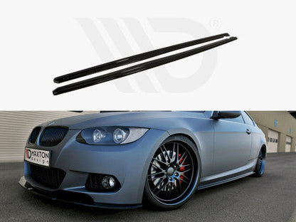 Maxton Design ABS Gloss Black Side Skirt Splitters/Extensions for BMW 3 Series E92 Coupe M Sport 20062009 (Pair) with Fitting Kit