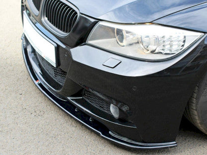 Maxton Design V1 Gloss Black Front Splitter for BMW 3 Series E91 Touring M Sport LCI 2008-2011 – Front Lip, Chin Spoiler, Front Bumper Lip, Front Spoiler, Front Apron Extension – Estate/Wagon Facelift