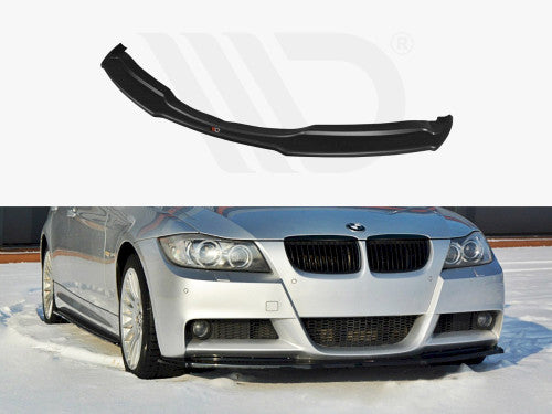 Maxton Design V1 Gloss Black Front Splitter Lip Spoiler for BMW 3 Series E90 M Sport (20042008)