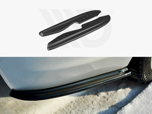 Maxton Design Gloss Piano Black Rear Side/Corner Splitters for BMW 3 Series E90 Saloon/Sedan M Sport (M-Tech) 2004-2008 - Rear Spats Bumper Corner Extensions Winglets/Fins - ABS Plastic Pair for 320i 320d 325i 330i 335i