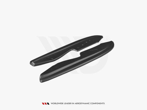 Maxton Design Gloss Piano Black Rear Side/Corner Splitters for BMW 3 Series E90 Saloon/Sedan M Sport (M-Tech) 2004-2008 - Rear Spats Bumper Corner Extensions Winglets/Fins - ABS Plastic Pair for 320i 320d 325i 330i 335i