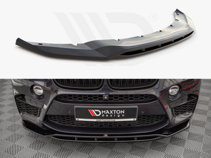 Maxton Design V2 Gloss Black ABS Front Splitter/Front Lip/Bumper Lip Spoiler/Chin Spoiler for BMW X5 M X5M F85 2014-2018 - Front Air Dam, Aero Lip, Front Skirt, Lower Valance, Lower Bumper Extension