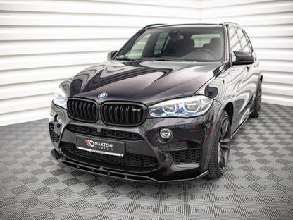 Maxton Design V2 Gloss Black ABS Front Splitter/Front Lip/Bumper Lip Spoiler/Chin Spoiler for BMW X5 M X5M F85 2014-2018 - Front Air Dam, Aero Lip, Front Skirt, Lower Valance, Lower Bumper Extension