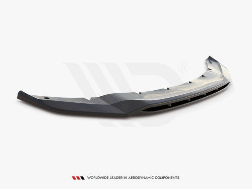 Maxton Design V2 Gloss Black ABS Front Splitter/Front Lip/Bumper Lip Spoiler/Chin Spoiler for BMW X5 M X5M F85 2014-2018 - Front Air Dam, Aero Lip, Front Skirt, Lower Valance, Lower Bumper Extension