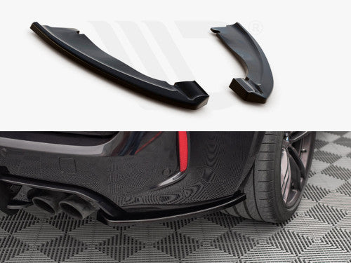 Maxton Design Gloss Black Rear Corner Spats/Side Splitters for BMW X5 M/X5M F85 (2014-2018) – Rear Bumper Trims, Add-Ons, Apron Extensions, Lip Spoilers/Bumper Blades – ABS Pair + Fitting Kit