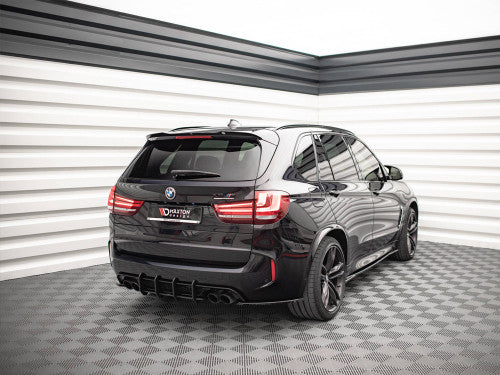 Maxton Design Street Pro Rear Diffuser / Lower Valance for BMW X5 M F85 (2014-2018) - Matte Black 10mm ABS, Optional Red Core Accent - Rear Splitter/Apron Bumper Insert Trim Upgrade - Rear Lower Spoiler/Undertray