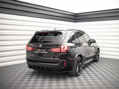 Maxton Design Street Pro Rear Diffuser / Lower Valance for BMW X5 M F85 (2014-2018) - Matte Black 10mm ABS, Optional Red Core Accent - Rear Splitter/Apron Bumper Insert Trim Upgrade - Rear Lower Spoiler/Undertray