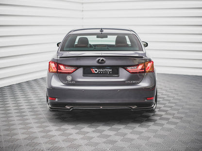 Maxton Design - CENTRAL REAR SPLITTER (VERTICAL BARS) LEXUS GS F SPORT HYBRID MK4 (L10) (2012-2015)