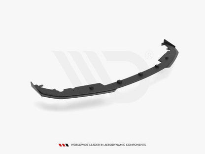 Maxton Design Street Pro Front Splitter with Gloss Flaps for BMW 4 Series G22 Coupe M Sport/M Pack (2020+)  10mm ABS Black Front Lip Spoiler