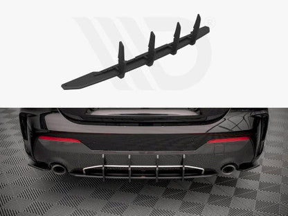 Maxton Design Street Pro Rear Diffuser, Valance & Bumper Lip for BMW 4 Series G22 Coupe M Sport (M-Pack) 2020+ - Black Rear Splitter/Aero Insert Performance Upgrade - Fits 420i 430i M440i
