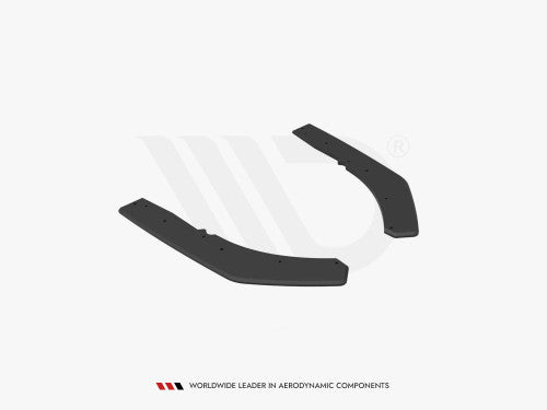 Maxton Design Street Pro Rear Side Splitters (Rear Spats / Bumper Extensions) for BMW 4 Series G22 M Sport (M-Pack) 2020+ - 10mm Matte Black or Red Core ABS