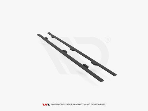 Maxton Design Street Pro Side Skirt Extensions Diffusers for BMW 4 Series G22 M Sport (M Pack) 2020+ - Matte Black 10mm ABS - Pair