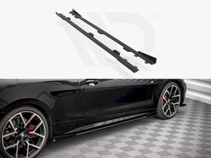 Maxton Design Street Pro Side Skirts, Splitters, Blades, Extensions, Diffusers with Gloss Flaps - Black - BMW 4 Series G22 Coupe M Sport/M Pack 2020+