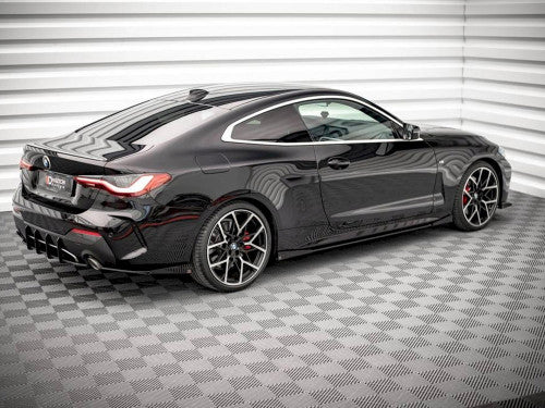 Maxton Design Street Pro Side Skirts, Splitters, Blades, Extensions, Diffusers with Gloss Flaps - Black - BMW 4 Series G22 Coupe M Sport/M Pack 2020+