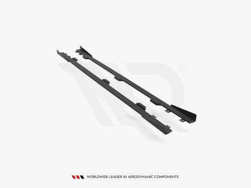 Maxton Design Street Pro Side Skirts, Splitters, Blades, Extensions, Diffusers with Gloss Flaps - Black - BMW 4 Series G22 Coupe M Sport/M Pack 2020+