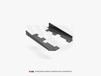 Maxton Design Gloss Black Side Flaps for BMW 4 Series G22 Coupe (2020-) M Sport/M-Pack | Side Skirt Extensions | Fits with Maxton Side Skirts BM4G22MPACKCNC-SD1