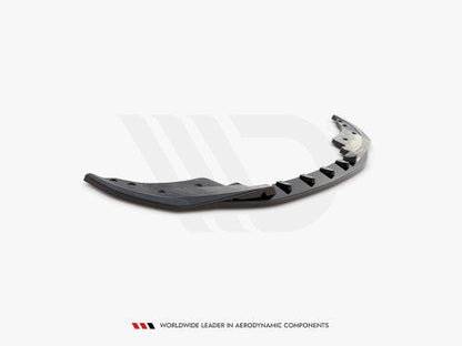 Maxton Design V.1 Gloss Piano Black Front Splitter / Front Lip / Chin Spoiler for BMW 4 Series G22 Coupe M Sport (M Pack) 2020+ – ABS Front Bumper Lip Lower Spoiler Aero Valance – Fits 420i 430i M440i