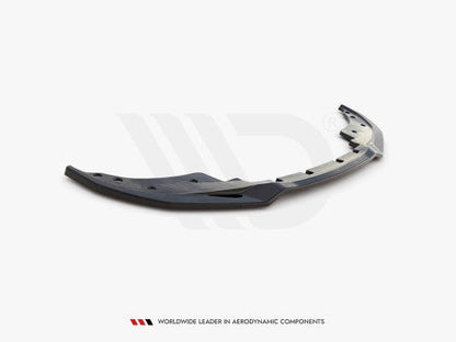 Maxton Design V.3 Gloss Black Front Splitter/Lip Spoiler for BMW 4 Series G22 Coupe M Sport/M-Pack (2020+) - Piano Black Front Bumper Lip, Chin Spoiler, Lower Valance Skirt, Bumper Extension