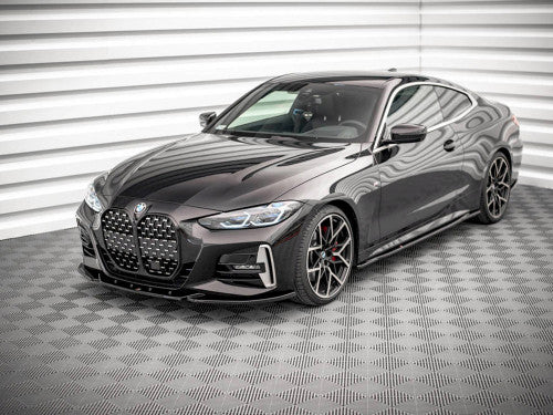Maxton Design V.4 Gloss Black Front Splitter / Front Lip Spoiler for BMW 4 Series G22 Coupe M Sport (M Pack) 2020+