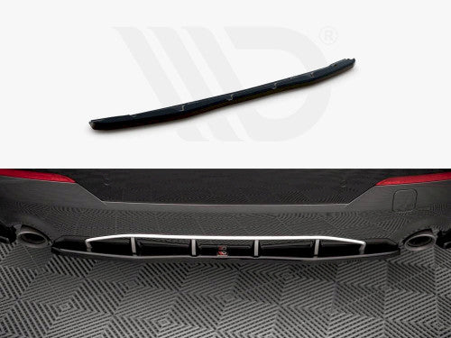 Maxton Design Gloss Black Rear Diffuser/Lip Centre Splitter for BMW 4 Series G22 Coupe M Sport (M Pack) 2020-2025 | Rear Bumper Lower Spoiler Valance/Apron/Skirt Insert/Extension Trim | ABS Gloss Black Fits 420i 430i M440i