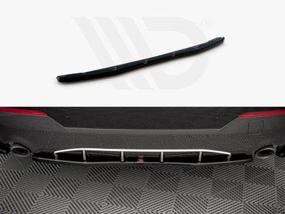 Maxton Design Gloss Black Rear Diffuser/Lip Centre Splitter for BMW 4 Series G22 Coupe M Sport (M Pack) 2020-2025 | Rear Bumper Lower Spoiler Valance/Apron/Skirt Insert/Extension Trim | ABS Gloss Black Fits 420i 430i M440i