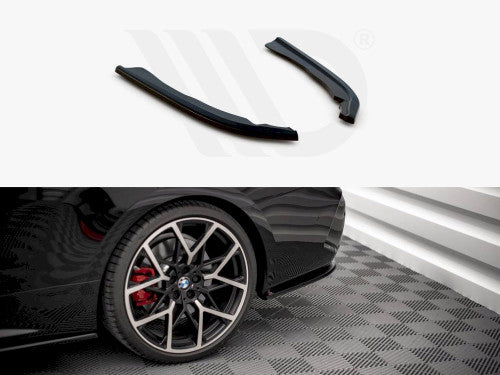 Maxton Design Rear Spats / Side Splitters V1 - Gloss/Piano Black - BMW 4 Series G22 Coupe M Sport (M Pack) 2020+ Rear Corner Extensions, Bumper Extensions, Diffuser Side Trims