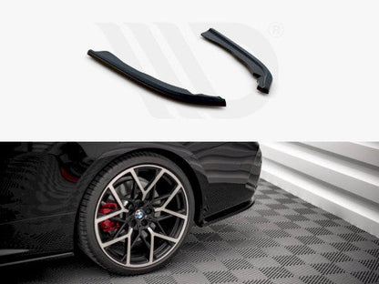 Maxton Design Rear Spats / Side Splitters V1 - Gloss/Piano Black - BMW 4 Series G22 Coupe M Sport (M Pack) 2020+ Rear Corner Extensions, Bumper Extensions, Diffuser Side Trims
