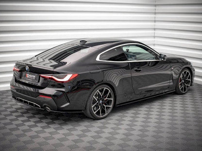 Maxton Design Rear Spats / Side Splitters V1 - Gloss/Piano Black - BMW 4 Series G22 Coupe M Sport (M Pack) 2020+ Rear Corner Extensions, Bumper Extensions, Diffuser Side Trims