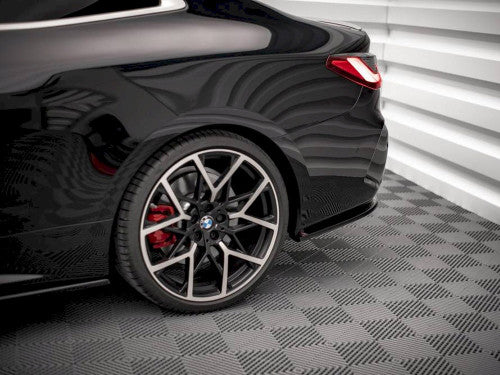 Maxton Design Rear Spats / Side Splitters V1 - Gloss/Piano Black - BMW 4 Series G22 Coupe M Sport (M Pack) 2020+ Rear Corner Extensions, Bumper Extensions, Diffuser Side Trims