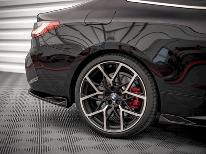 Maxton Design V2 Gloss Black Rear Corner/Side Splitters (Rear Spats, Bumper/Valance Extensions, Winglets) for BMW 4 Series G22 Coupe 2020+ M Sport/M Pack – fits 420i 430i M440i