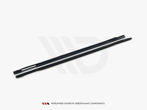 Maxton Design V.3 Gloss Piano Black Side Skirts/Side Splitters/Side Skirt Diffusers Sill & Rocker Extensions for BMW 4 Series G22 Coupe M Sport (M Pack) 2020+ 420i 430i M440i – Side Blades Ground Effects