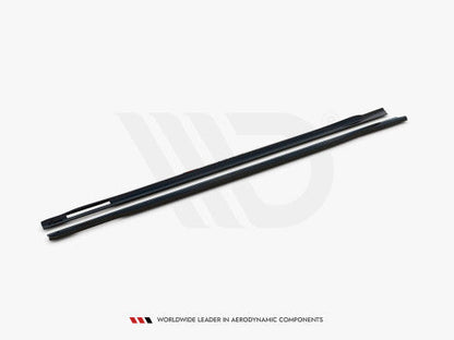 Maxton Design V.3 Gloss Piano Black Side Skirts/Side Splitters/Side Skirt Diffusers Sill & Rocker Extensions for BMW 4 Series G22 Coupe M Sport (M Pack) 2020+ 420i 430i M440i – Side Blades Ground Effects