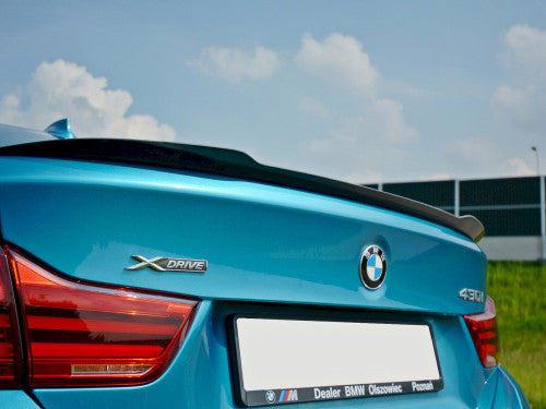 Maxton Design Gloss Black Tailgate/Boot/Trunk Lid Lip Spoiler (Ducktail) for BMW 4 Series F36 Gran Coupe 2013-2017 – Rear Decklid Extension, Stick-On 3M, Fits M Sport & SE
