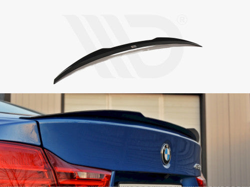 Maxton Design Gloss Black Boot/Trunk Lid Rear Lip Spoiler Extension for BMW 4 Series F32 Coupe 2013-2016