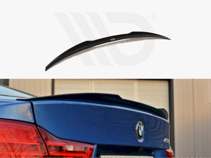 Maxton Design Gloss Black Boot/Trunk Lid Rear Lip Spoiler Extension for BMW 4 Series F32 Coupe 2013-2016