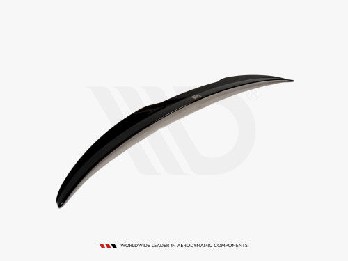 Maxton Design Gloss Piano Black Rear Wing Add-On Spoiler Cap for BMW 4 Series F32 Coupe 2013-2016 - Boot/Trunk Lip Decklid Extension Overlay - Fits OEM M Performance Boot Spoiler (51192354500)