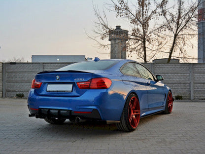 Maxton Design Rear Diffuser/Valance Kit for BMW 4 Series F32 M Sport Coupe 2013-2016 - Rear Apron Lower Bumper Insert with Side Splitters - Rear Skirt Aero Pack - Hardware Included