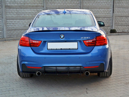 Maxton Design Rear Diffuser/Valance Kit for BMW 4 Series F32 M Sport Coupe 2013-2016 - Rear Apron Lower Bumper Insert with Side Splitters - Rear Skirt Aero Pack - Hardware Included