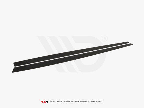 Maxton Design Racing Line Side Skirts Splitters Extensions for BMW 4 Series F32 Coupe M Sport 2013-2016 (420i 428i 435i 440i) | Rocker Panel Side Blades Sill Lips Sill Extensions Ground Effects | ABS Plastic | Pair + Fitting Kit