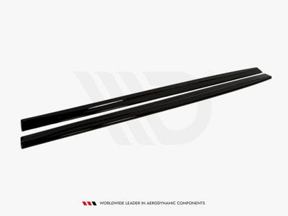 Maxton Design Gloss Black Side Skirt Extensions / Splitters (Pair) for BMW 4 Series F32 M Sport Coupe 2013-2016